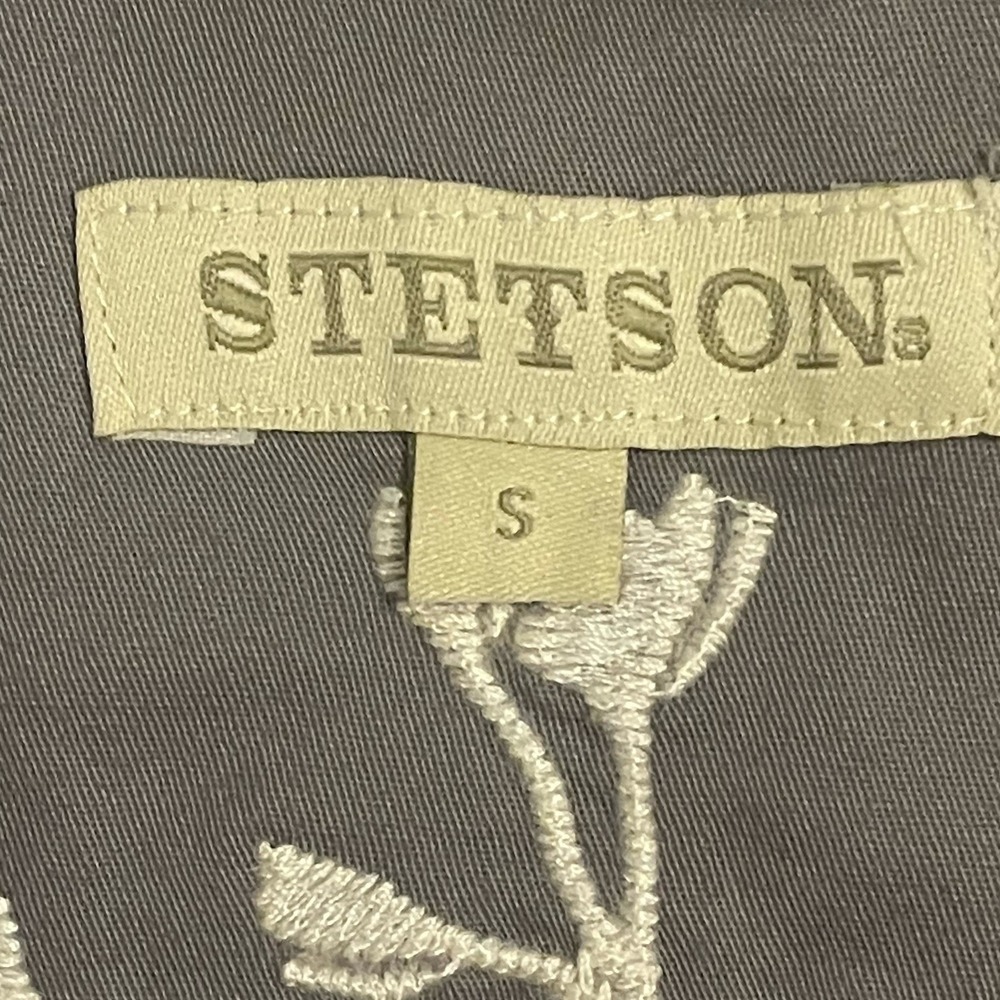 Stetson Western‎ Shirt Jacket Women Small Gray Embroidered Long Sleeve Cowgirl - Picture 5 of 10